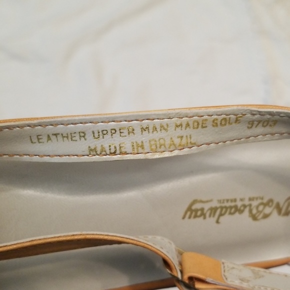 1N Broadway sandals flats open toe leather brown 10B - Picture 5 of 7